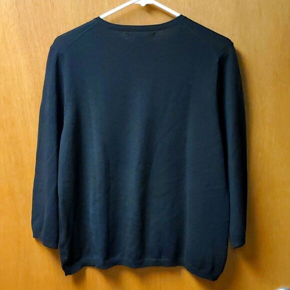 Josephine Chaus Womans Black Sweater, Size Large - Picture 4 of 4